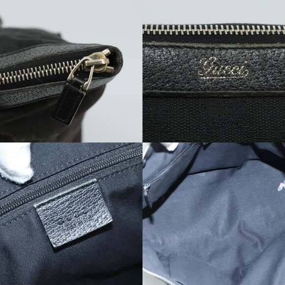 GUCCI GG Canvas Tote Bag Black Gold - Picture 11 of 12